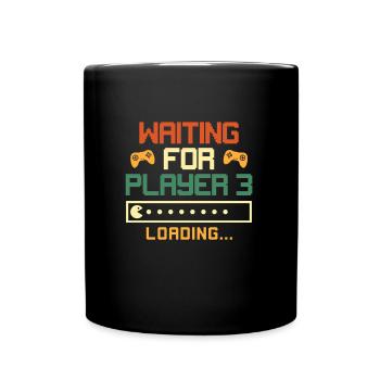 Waiting for Player 3 Baby Birth - Full Colour Mug - black - Front