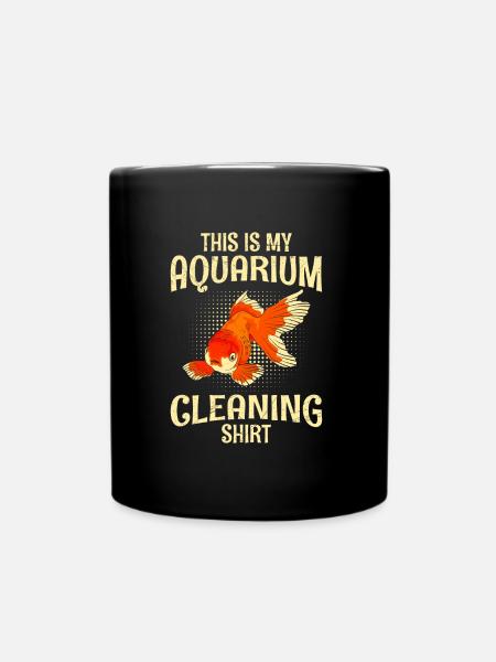 Aquarium Putz - Tasse einfarbig - Schwarz