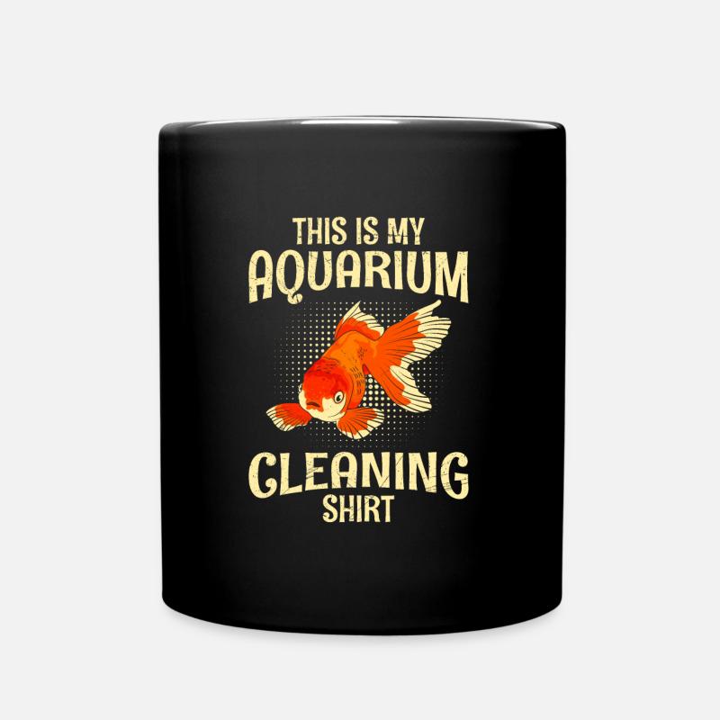 Aquarium Putz - Tasse einfarbig - Schwarz