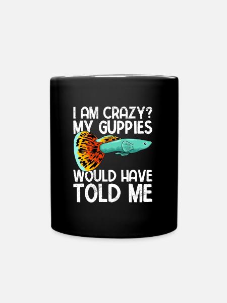Guppy Fische Aquarium Aquarianer - Tasse einfarbig - Schwarz