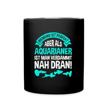 Aquarianer Aquarium - Tasse einfarbig - Schwarz - Vorne