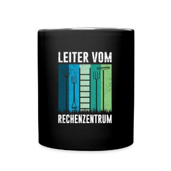 Leiter vom Rechenzentrum Gärner Garten IT - Tasse einfarbig - Schwarz - Vorne