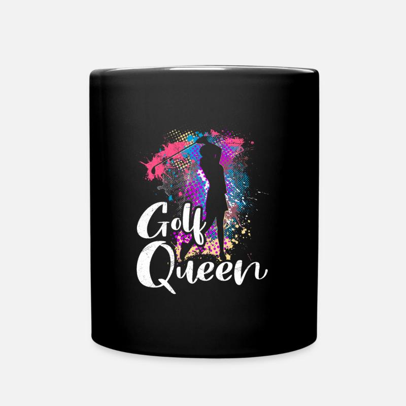 Golf Queen Golferin Golf Königin Golfer - Tasse einfarbig - Schwarz