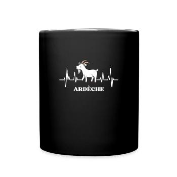 schlagen Ardèche Mann Humor Ardèche Geschenk - Tasse einfarbig - Schwarz - Vorne