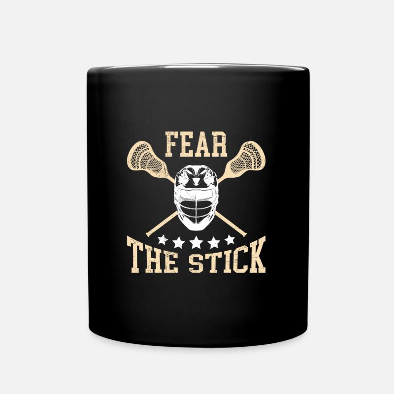 Fear the Lacrosse Stick Lacrosse - Tasse einfarbig - Schwarz