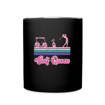 Golf Queen Golfer - Full Colour Mug - black - Front