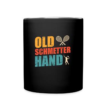 Vieux Schmetterhand Tennis Grand-père Tennis Papa - Mug uni - noir - Devant
