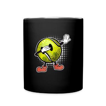 Dabbing Tennis Ball Tennis Papa Joueur de Tennis - Mug uni - noir - Devant