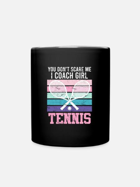 Tennistrainerin I coach Girl Tennis - Mug uni - noir