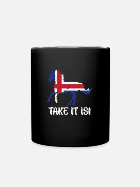 Take it Isi Isländer Pferd - Tasse einfarbig - Schwarz