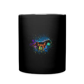 Dressage Cavaliers Cavaliers Chevaux Filles - Mug uni - noir - Devant