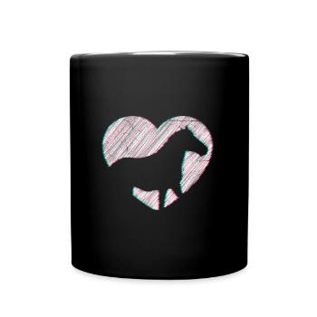Dressage Cavaliers Cavaliers Chevaux Filles - Mug uni - noir - Devant