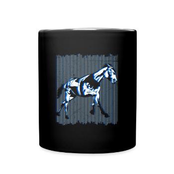 Dressage Cavaliers Cavaliers Chevaux Filles - Mug uni - noir - Devant