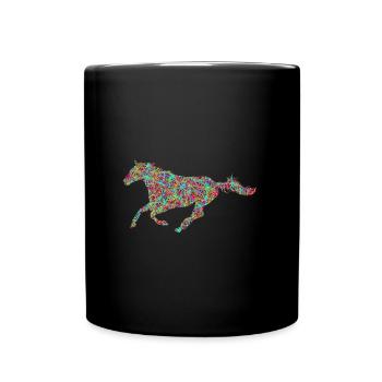 Dressage Cavaliers Cavaliers Chevaux Filles - Mug uni - noir - Devant