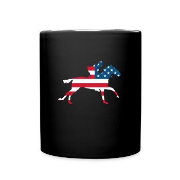 USA Rider Western Cowboy Rodeo - Full Colour Mug - black - Front