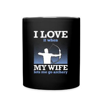 Husband Archer Papa Archery - Full Colour Mug - black - Front