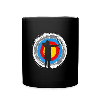 Tir à l’arc Cible Archer - Mug uni - noir - Devant