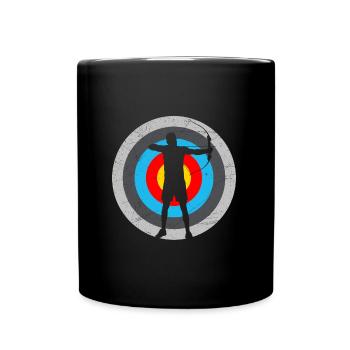 Tir à l’arc Cible Archer - Mug uni - noir - Devant