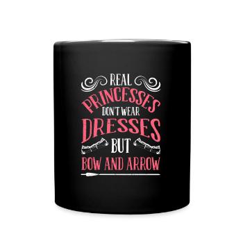 Princesse avec arc et flèche archer - Mug uni - noir - Devant