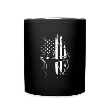 USA Archer America Longbow Tir à l’arc - Mug uni - noir - Devant