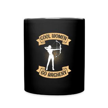 Real Women Go Archery Ladies - Full Colour Mug - black - Front