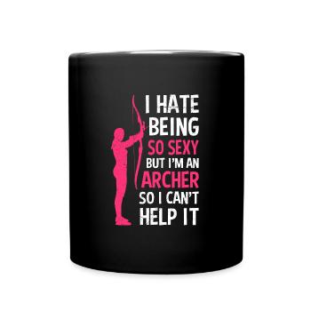 Sexy Archer Archery Dames - Mug uni - noir - Devant