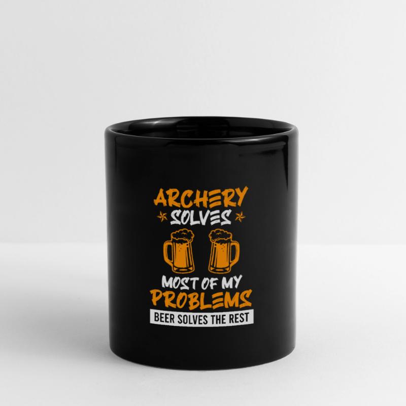 Archery solves my problems beer the rest Full Colour Mug