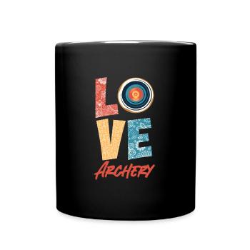 Archer Love Target Archery - Full Colour Mug - black - Front