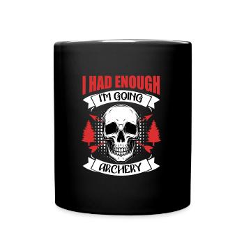 I go to archery archer - Full Colour Mug - black - Front