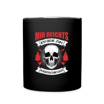 Ich gehe zum Bogenschießen Bogenschütze - Tasse einfarbig - Schwarz - Vorne