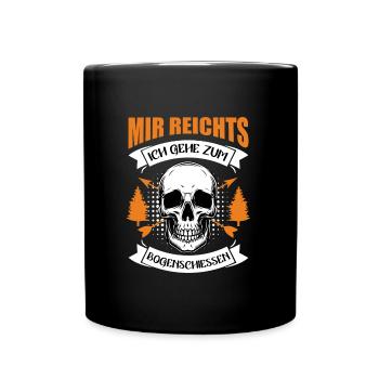 Ich gehe zum Bogenschießen Bogenschütze - Tasse einfarbig - Schwarz - Vorne