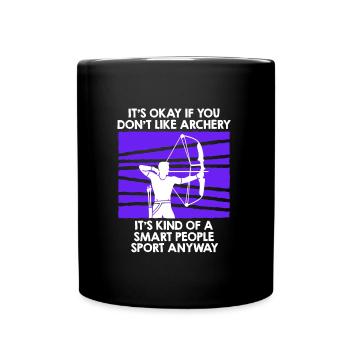 Compound Bow Archer Archery - Full Colour Mug - black - Front