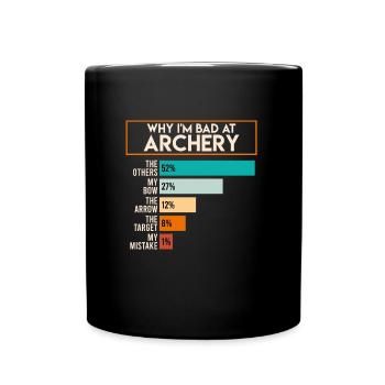 Mauvais en tir à l’arc Archer - Mug uni - noir - Devant