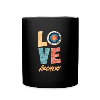 Archer Love Target Archery - Full Colour Mug - black - Front