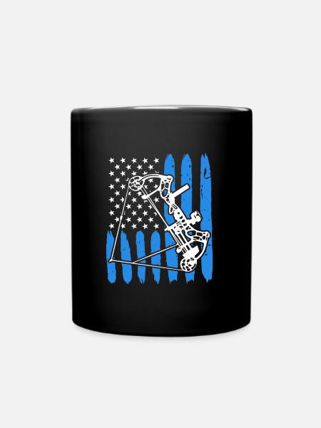 Compoundbogen Bogenschütze USA Bogenschießen - Tasse einfarbig - Schwarz