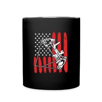 Compound Bow Archer USA Archery - Full Colour Mug - black - Front