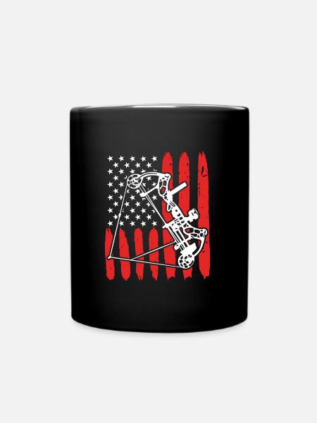 Compoundbogen Bogenschütze USA Bogenschießen - Tasse einfarbig - Schwarz