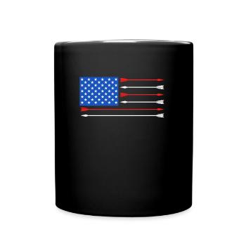 Usa Archer de tir à l’arc - Mug uni - noir - Devant