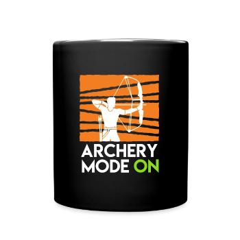 Archery Mode On Compound Bow - Full Colour Mug - black - Front