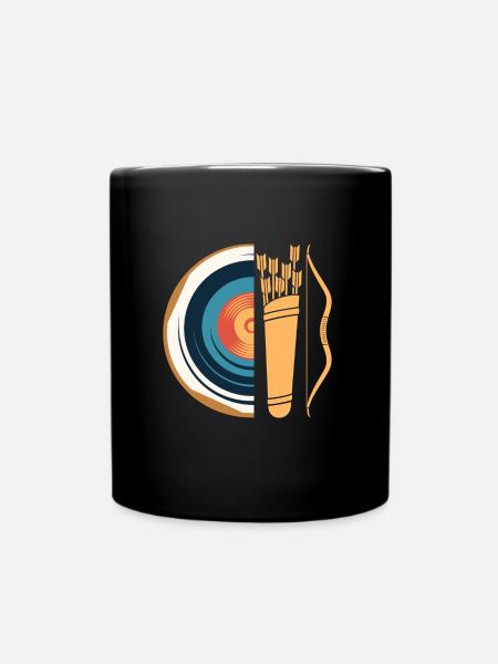 Langbogen Bogenschütze Bogenschießen - Tasse einfarbig - Schwarz