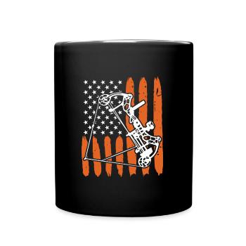 Compound Bow Archer USA Archery - Full Colour Mug - black - Front