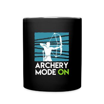 Archery Mode On Compound Bow - Full Colour Mug - black - Front