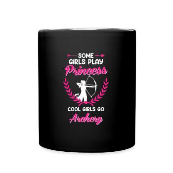 Cool Girls Go Archery Archer - Full Colour Mug - black - Front