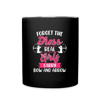 Oubliez la robe que les filles portent arc et flèche - Mug uni - noir - Devant