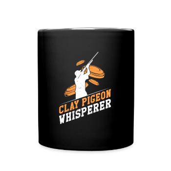 Clay Pigeons Whispering Clay Pigeon Shooting - Full Colour Mug - black - Front