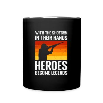 Clay pigeon shooting - Full Colour Mug - black - Front