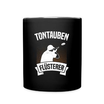 Tontauben Flüsterer - Tasse einfarbig - Schwarz - Vorne