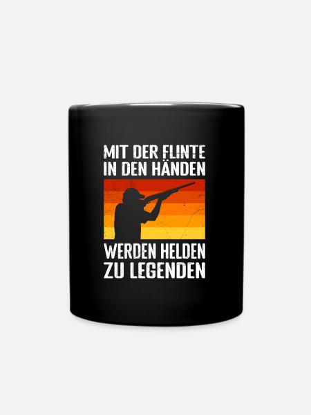Tontaubenschießen - Tasse einfarbig - Schwarz