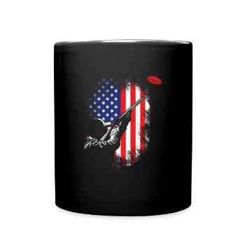 USA Clay Pigeon Shooting Clay Pigeon Shooter - Mug uni - noir - Devant