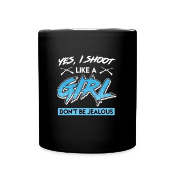 Women's Clay Pigeon Shooting - Full Colour Mug - black - Front